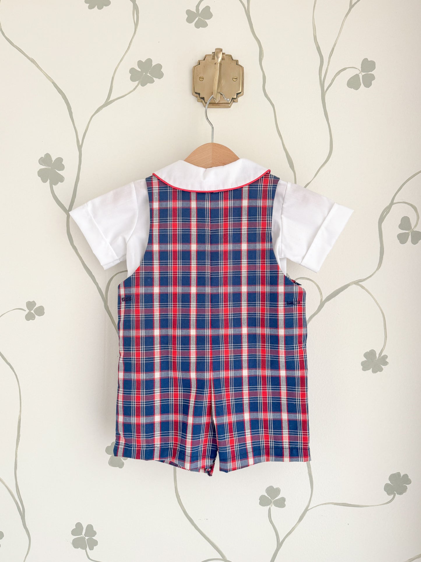 Vintage Thomas Plaid Red, White, & Blue Set - Size 18-24 Months